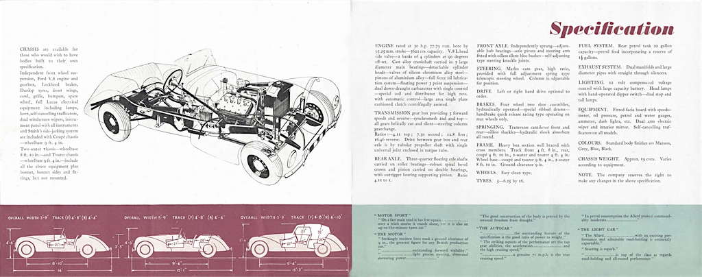 1949 Allard Brochure Page 3